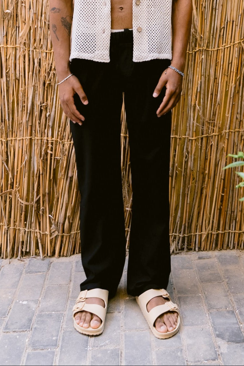 BLACK LINEN PANTS