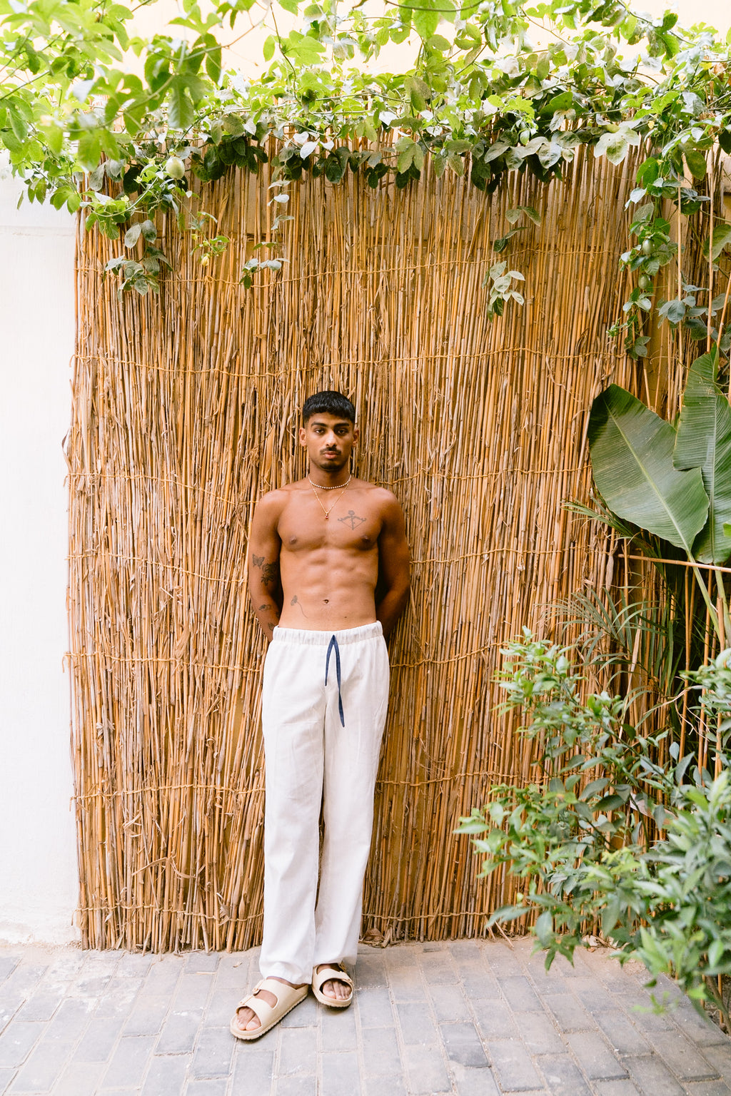 WHITE LINEN PANTS