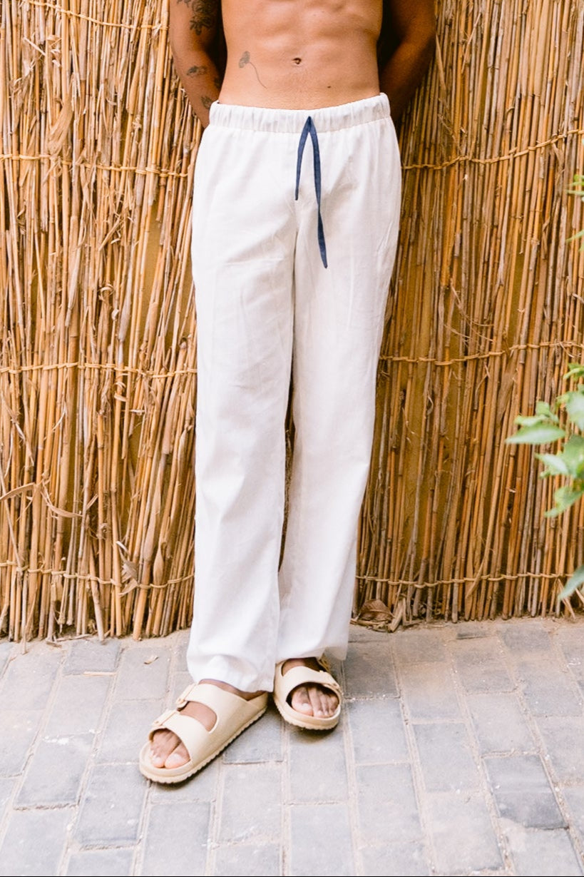WHITE LINEN PANTS