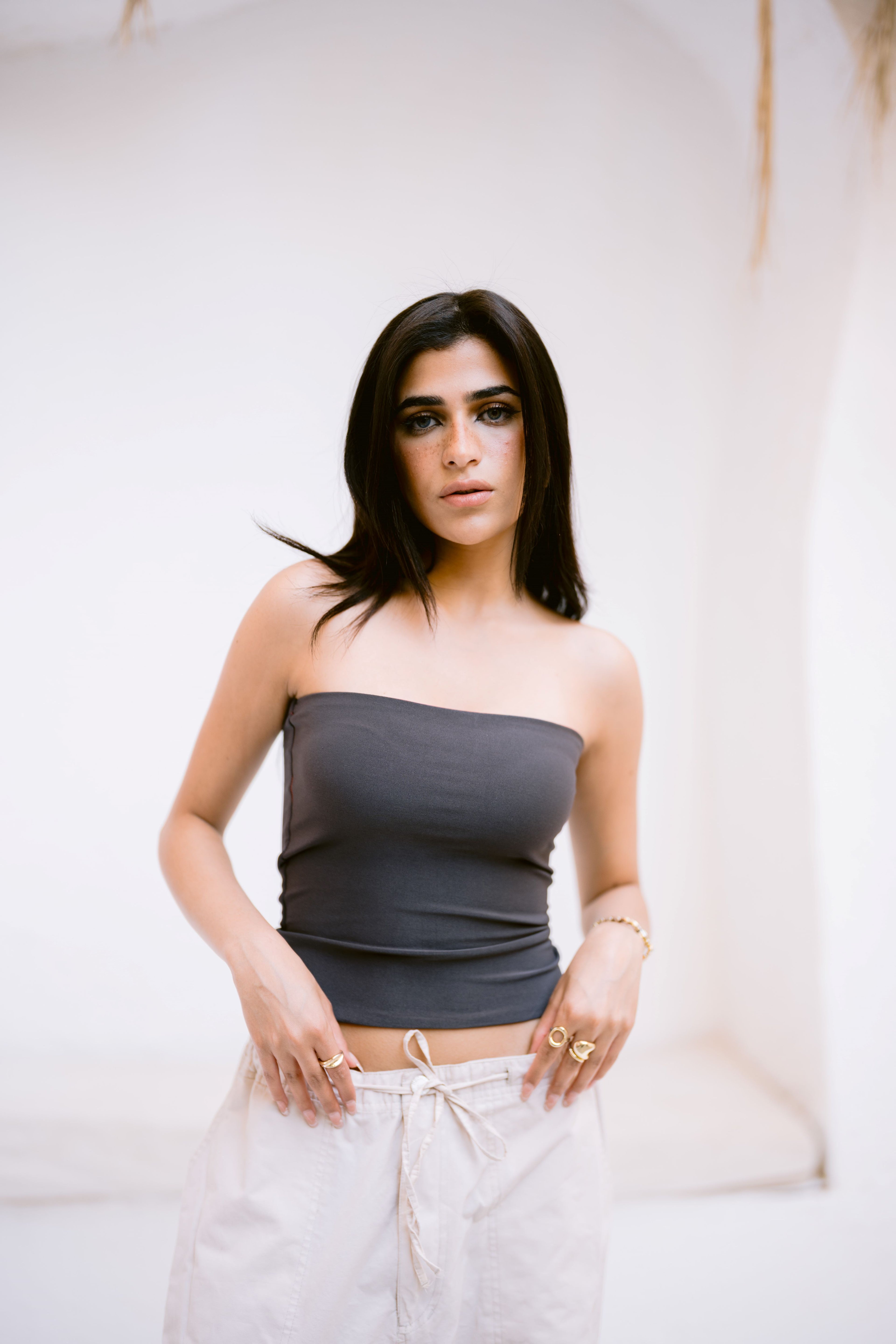 DEUXFACE RED/GREY TOP