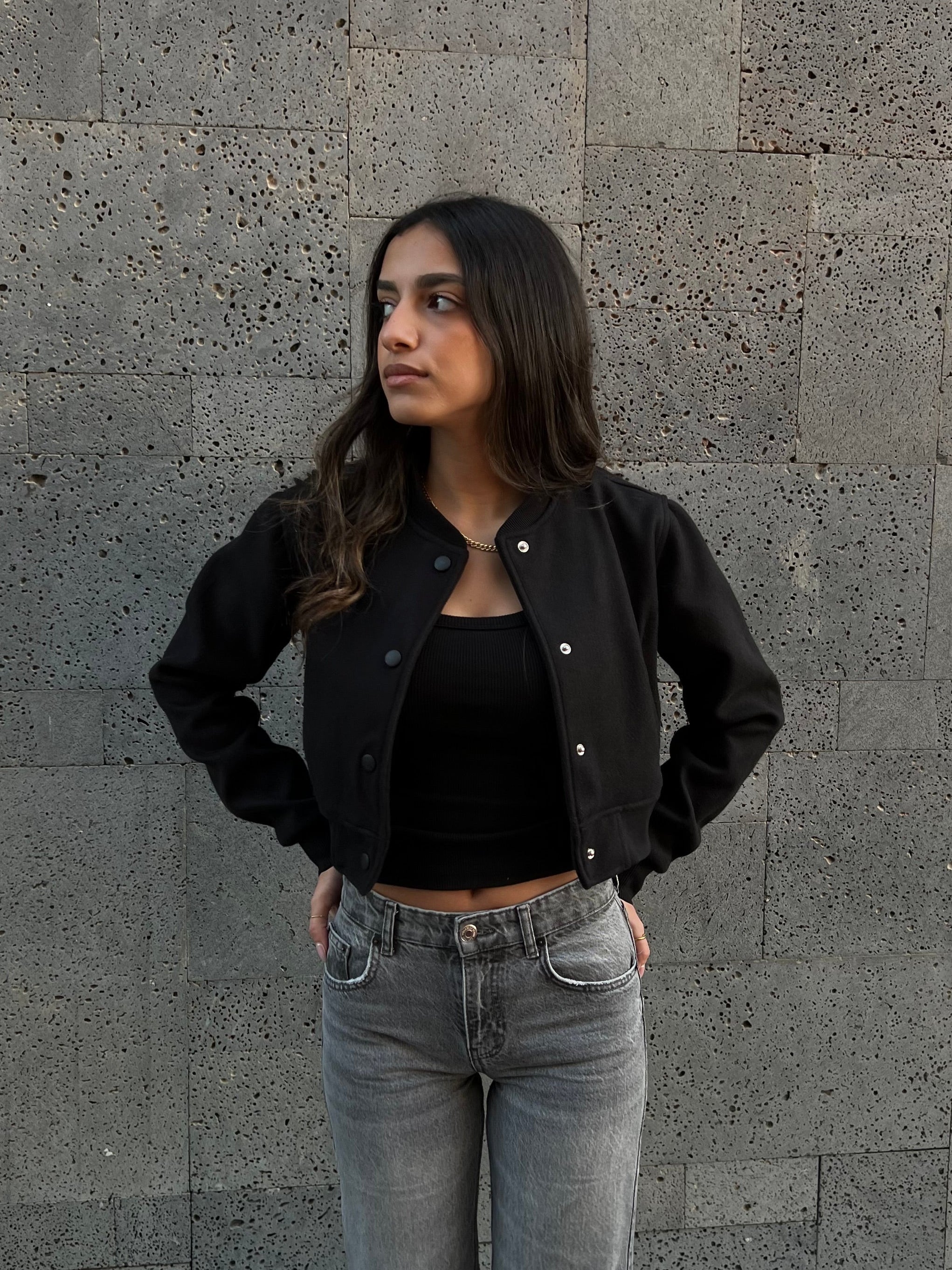CROPPED BOMBER JACKET